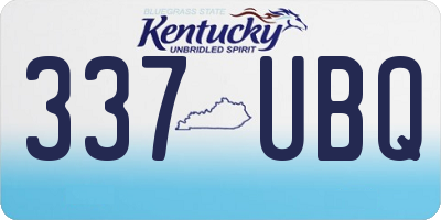 KY license plate 337UBQ