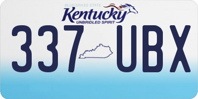 KY license plate 337UBX