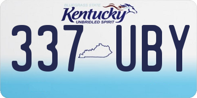 KY license plate 337UBY