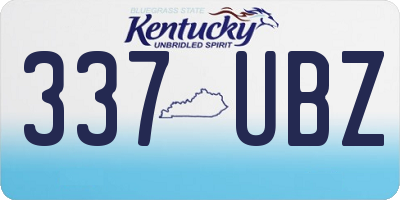 KY license plate 337UBZ
