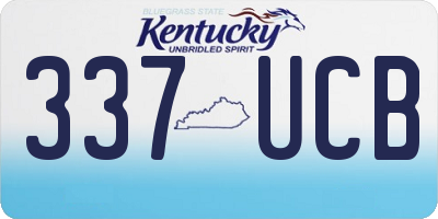 KY license plate 337UCB