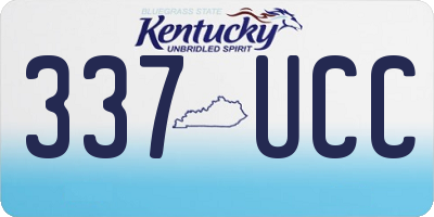 KY license plate 337UCC
