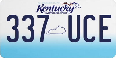 KY license plate 337UCE
