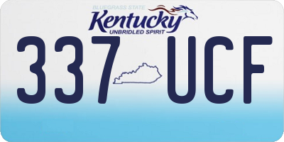 KY license plate 337UCF