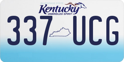 KY license plate 337UCG