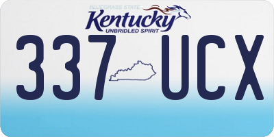 KY license plate 337UCX