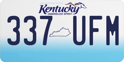 KY license plate 337UFM