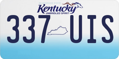 KY license plate 337UIS