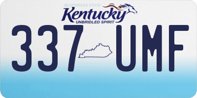 KY license plate 337UMF