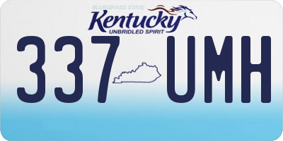KY license plate 337UMH