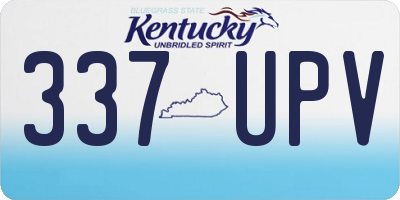 KY license plate 337UPV
