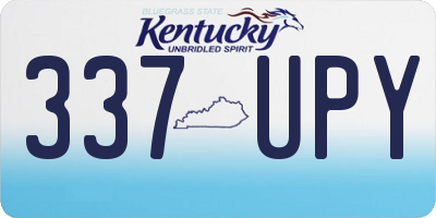 KY license plate 337UPY