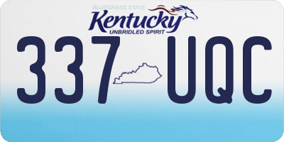 KY license plate 337UQC