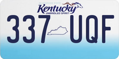 KY license plate 337UQF