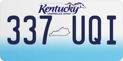 KY license plate 337UQI