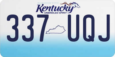 KY license plate 337UQJ