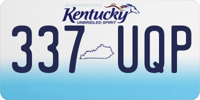 KY license plate 337UQP