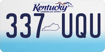KY license plate 337UQU