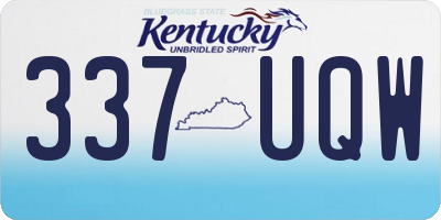 KY license plate 337UQW