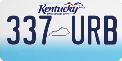 KY license plate 337URB