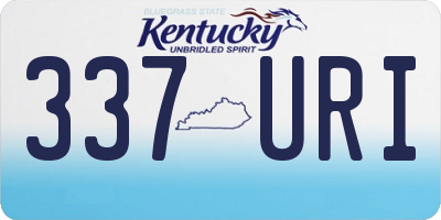 KY license plate 337URI