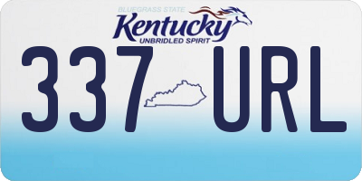 KY license plate 337URL