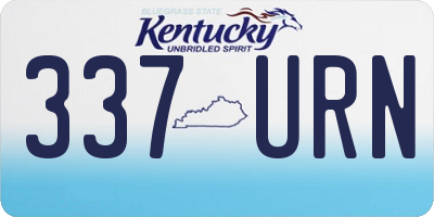 KY license plate 337URN