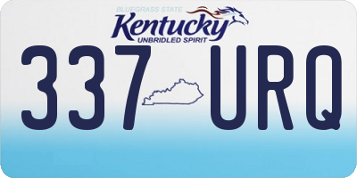 KY license plate 337URQ