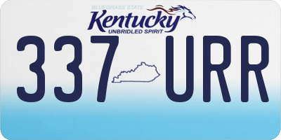 KY license plate 337URR