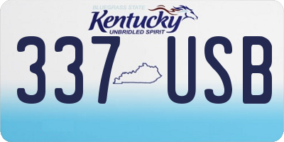 KY license plate 337USB