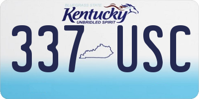 KY license plate 337USC