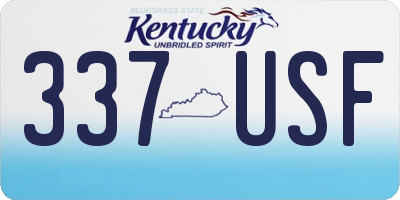 KY license plate 337USF
