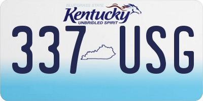 KY license plate 337USG
