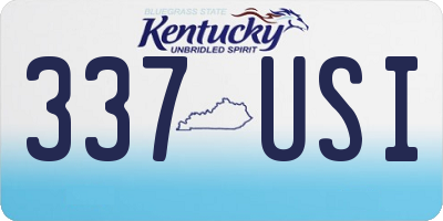 KY license plate 337USI