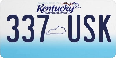 KY license plate 337USK