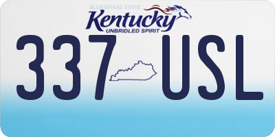 KY license plate 337USL
