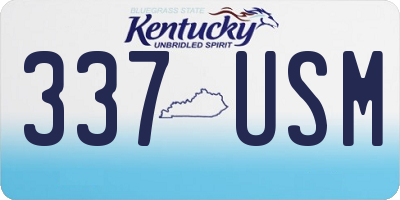 KY license plate 337USM
