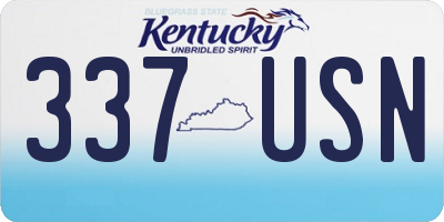 KY license plate 337USN