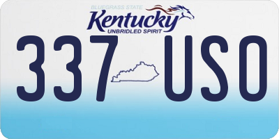 KY license plate 337USO