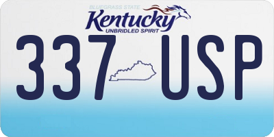 KY license plate 337USP