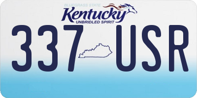 KY license plate 337USR