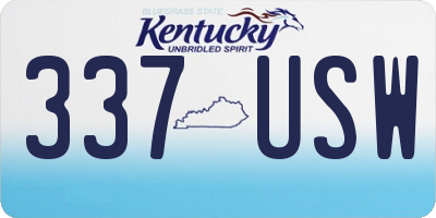 KY license plate 337USW