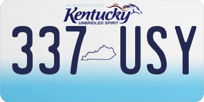 KY license plate 337USY