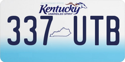 KY license plate 337UTB