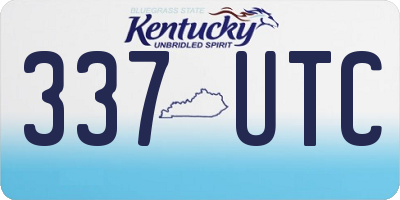 KY license plate 337UTC