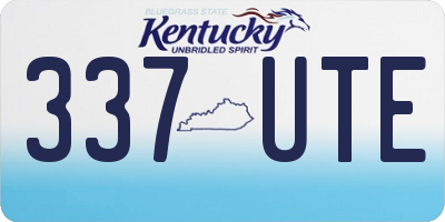 KY license plate 337UTE