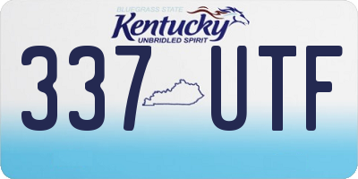 KY license plate 337UTF