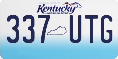 KY license plate 337UTG