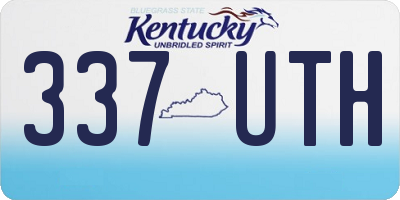 KY license plate 337UTH