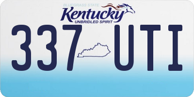 KY license plate 337UTI
